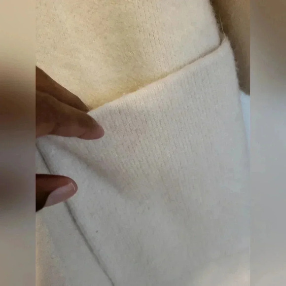 Unbranded Open Front Thick Soft Neutral Color Minimalist Midi Length Coat - Picture 8 of 9